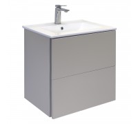 Тумба Comforty Бильбао 60 Серый шёлк с раковиной Comforty 60E подвесная 00-00021619CF