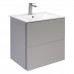 Тумба Comforty Бильбао 60 Серый шёлк с раковиной Comforty 60E подвесная 00-00021619CF