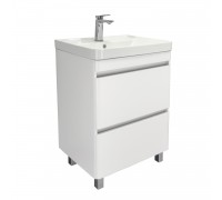 Тумба Comforty Валдай 60Н Белый/матовый с раковиной Comforty 4460 напольная 00-00020673CF
