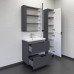 Тумба Comforty Лима 70Н2 Антрацит с раковиной Como 70 напольная 00-00019179CF