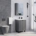 Тумба Comforty Лима 60Н Антрацит с раковиной Como 60 напольная 00-00019240CF