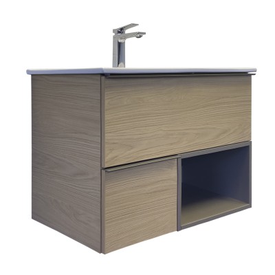 Тумба Comforty Тургояк 75 Дуб светлый с раковиной Comforty 75E 00-00020597CF