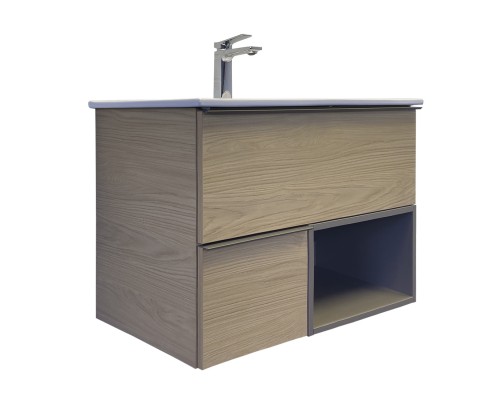 Тумба Comforty Тургояк 75 Дуб светлый с раковиной Comforty 75E 00-00020597CF