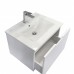 Тумба Comforty Муром 60П Белый/матовый с раковиной Comforty 60E подвесная 00-00005266CF