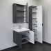 Тумба Comforty Лима 60П Антрацит с раковиной Como 60 подвесная 00-00019236CF