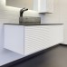 Тумба Comforty Геленджик 120 Белый/матовый со столешницей под мрамор Калакатта Блэк c раковиной Comforty 21004 подвесная 00-00020804CF