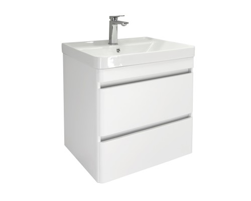 Тумба Comforty Енисей 60П2 Белый/глянцевый с раковиной Comforty 4460 00-00021337CF