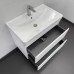 Тумба Comforty Енисей 80П2 Белый глянец с раковиной Comforty 4480 подвесная 00-00021339CF