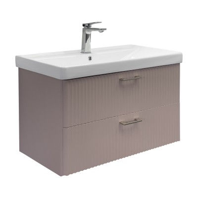 Тумба Comforty Ангара 90П Дуб латте c раковиной Comforty 4490 00-00021036CF