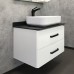 Тумба Comforty Амстердам 75 Белый/глянцевый с черной матовой столешницей с раковиной Comforty T-Y9378 00-00004668CF
