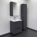 Тумба Comforty Лима 60Н2 Антрацит с раковиной Como 60 напольная 00-00019209CF