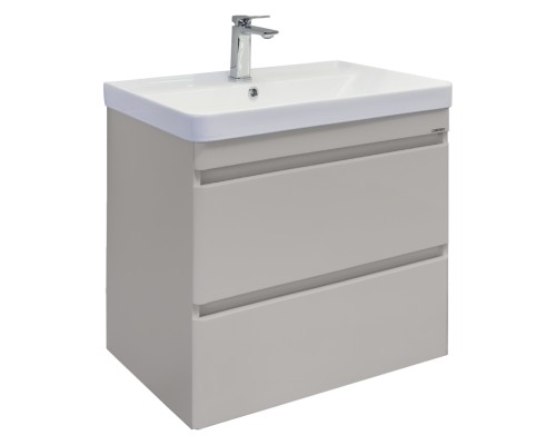 Тумба Comforty Енисей 70П2 Серый шелк с раковиной Comforty 4470 подвесная 00-00022357CF