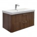 Тумба Comforty Ангара 90П Дуб темно-коричневый c раковиной Comforty 4490 00-00021037CF
