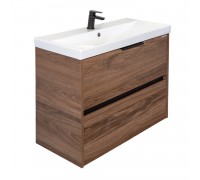 Тумба Comforty Селенга 80 Дуб тёмно-коричневый, с раковиной Comforty CF19696BX-80 подвесная 00-00021875CF