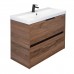 Тумба Comforty Селенга 80 Дуб тёмно-коричневый, с раковиной Comforty CF19696BX-80 подвесная 00-00021875CF