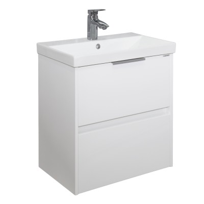 Тумба Comforty Селенга 60 Белый глянец, с раковиной Comforty CF19696BX-60 подвесная 00-00022139CF