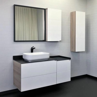 Тумба Comforty Селенга 80 Серый шелк, с раковиной Comforty CF19696BX-80 подвесная 00-00021982CF