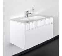 Тумба Comforty Мадрид 80 Белый/матовый с раковиной Comforty 80E подвесная 00-00017865CF