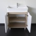 Тумба Comforty Печора 70Н Белый матовый/дуб светлый с раковиной Comforty 4470 напольная 00-00018366CF