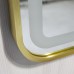 Зеркало Comforty Ситара 60 в алюминиевой раме, LED-подсветка, бесконтактный сенсор, антизапотевание, золотой/матовый 00-00014160CF