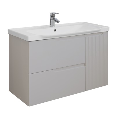 Тумба Comforty Сидней 100 Серый шелк с раковиной Comforty CF188057-100 00-00022768CF