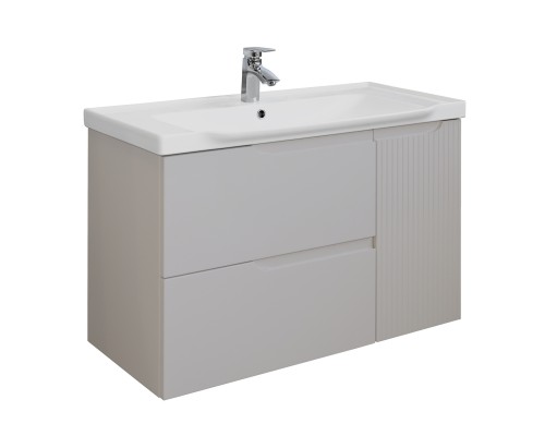 Тумба Comforty Сидней 100 Серый шелк с раковиной Comforty CF188057-100 00-00022768CF