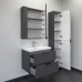 Тумба Comforty Лима 70П2 Антрацит с раковиной Como 70 подвесная 00-00019212CF