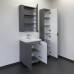 Тумба Comforty Лима 60Н Антрацит с раковиной Como 60 напольная 00-00019240CF