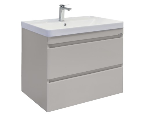 Тумба Comforty Енисей 80П2 Cерый шелк с раковиной Comforty 4480 подвесная 00-00022358CF