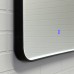 Зеркало Comforty Сириус 60 в алюминиевой раме, LED IC-подсветка холодный свет, сенсор, чёрный/матовый 00-00014194CF