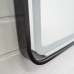 Зеркало Comforty Ситара 60 в алюминиевой раме, LED-подсветка, бесконтактный сенсор, антизапотевание, черный/матовый 00-00014164CF
