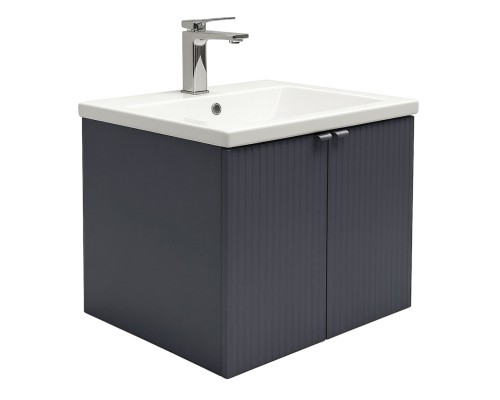 Тумба Comforty Лима 70П Антрацит с раковиной Como 70 подвесная 00-00015478CF