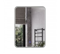 Зеркало Comforty Сириус 60 в алюминиевой раме, LED IC-подсветка холодный свет, сенсор, чёрный/матовый 00-00014194CF