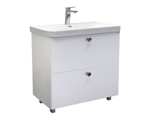 Тумба Comforty Истра 80Н Ясень белёный с раковиной Comforty CF19595BX-80 напольная 00-00022363CF