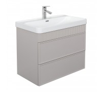 Тумба Comforty Мадрид 80М2(Н) Серый шёлк с раковиной Comforty CF19595BX-80 подвесная 00-00021782CF