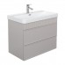 Тумба Comforty Мадрид 80М2(Н) Серый шёлк с раковиной Comforty CF19595BX-80 подвесная 00-00021782CF