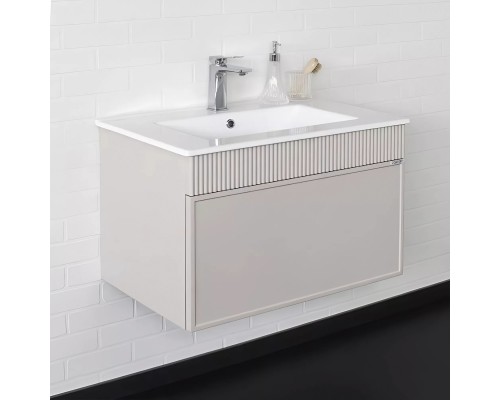 Тумба Comforty Мадрид 70 Серый шёлк с раковиной Comforty 70E 00-00020643CF