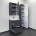 Тумба Comforty Лима 60Н2 Антрацит с раковиной Como 60 напольная 00-00019209CF