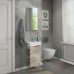 Тумба Comforty Матэ 40 Дуб дымчатый, левые полочки с раковиной Comforty 9140 подвесная 00-00015132CF