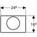 Кнопка смыва Geberit Delta 15 115.101.00.1 нержавеющая сталь
