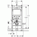 Инсталляция Geberit Duofix Delta Платтенбау 458.122.11.1 4 в 1 с кнопкой смыва