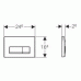 Кнопка смыва Geberit Delta 51 115.105.11.1 альпийский белый