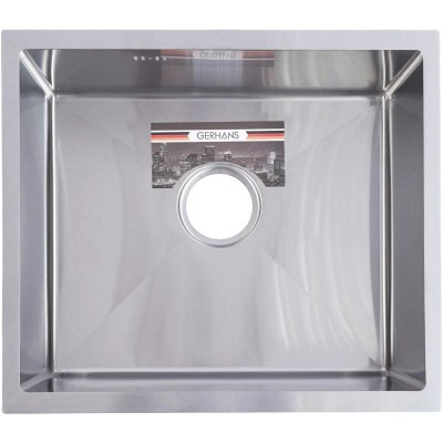 Мойка кухонная GERHANS 43х50 с сифоном, хром RK35043