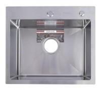 Мойка кухонная GERHANS 50х44 с сифоном, хром RK35044