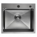 Мойка кухонная GERHANS 50х44 с сифоном, графит декор K35044BD