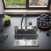 Мойка кухонная GERHANS 50х50 с сифоном, хром RK35050