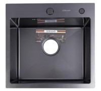 Мойка кухонная GERHANS 50х50 с сифоном, графит RK35050B