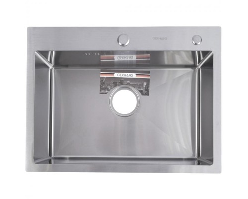 Мойка кухонная GERHANS 60х45 с сифоном, хром RK36045