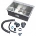 Мойка кухонная GERHANS 60х45 с сифоном, хром RK36045