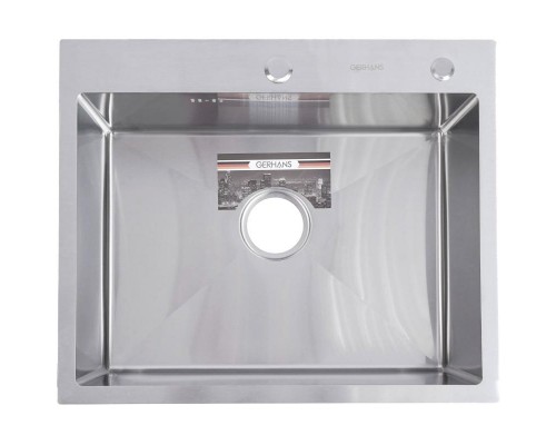 Мойка кухонная GERHANS 50х60 с сифоном, хром RK36050
